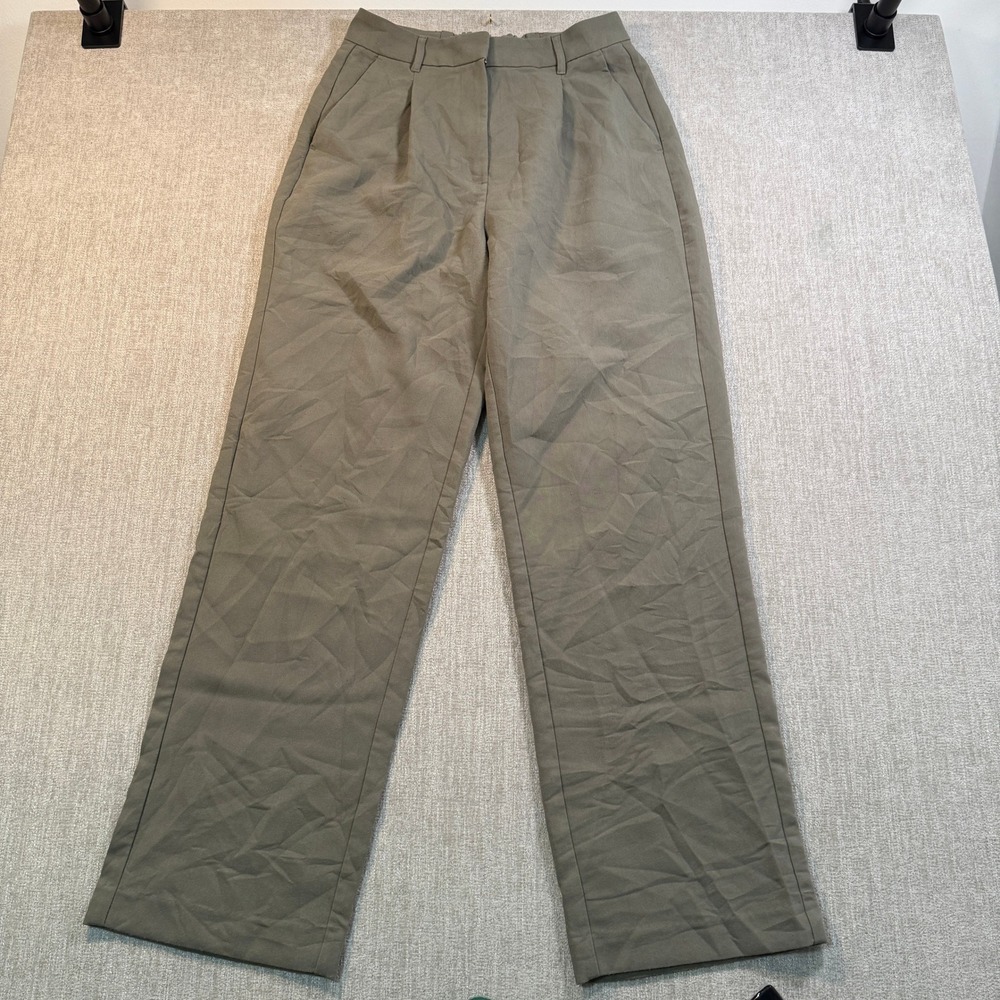 Old Navy Taylor Extra High-Rise Wide Leg Trouser Pants Olive Green Tall Medium